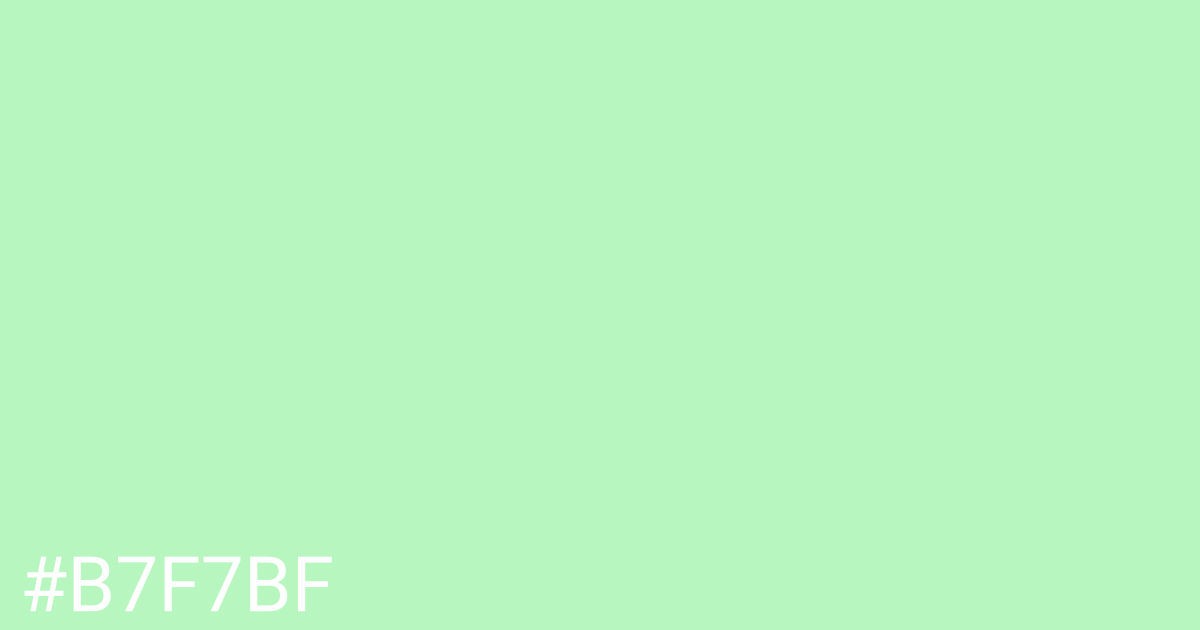 Hex color #b7f7bf graphic