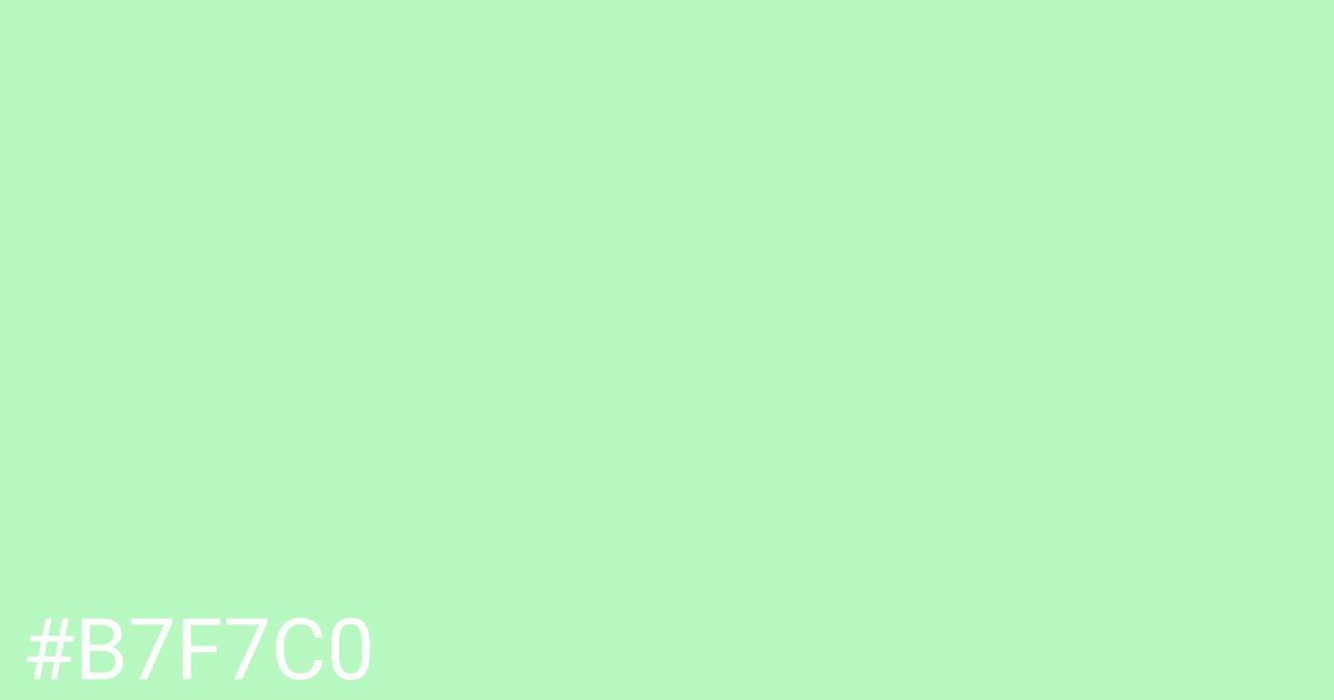 Hex color #b7f7c0 graphic