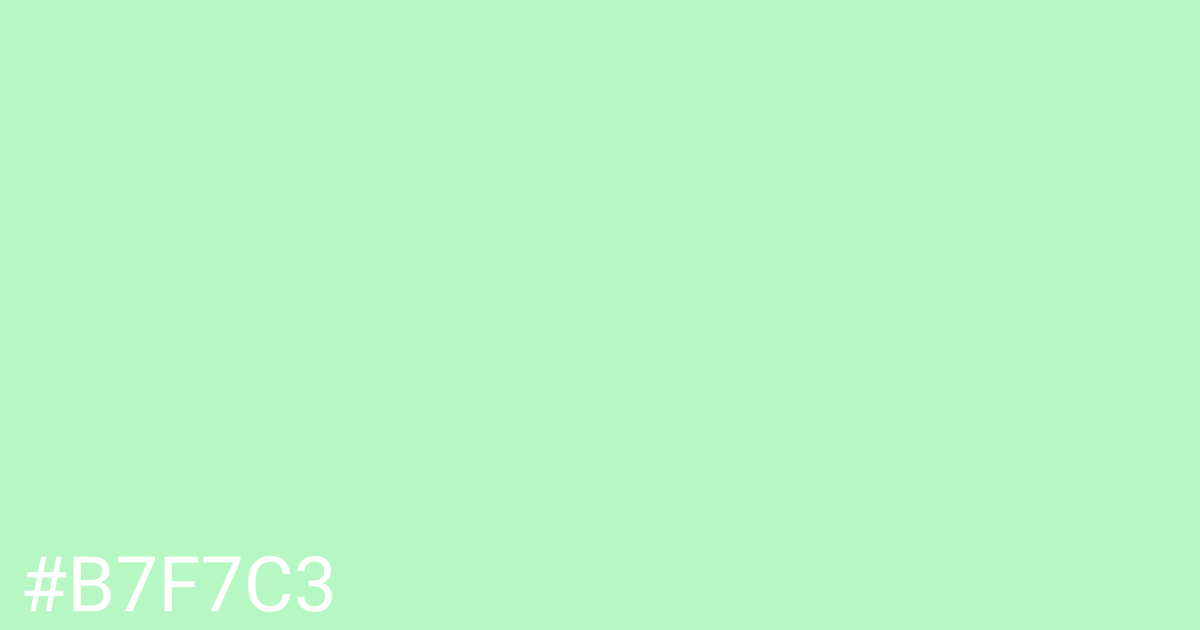 Hex color #b7f7c3 graphic