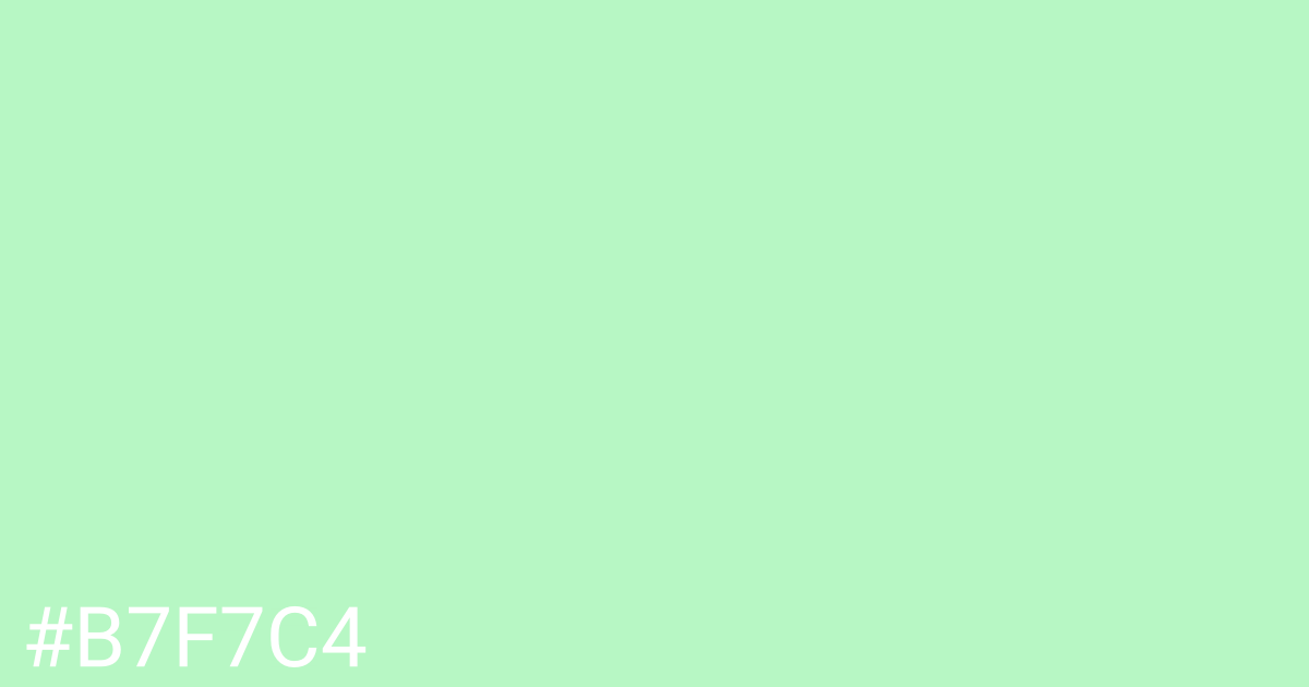 Hex color #b7f7c4 graphic