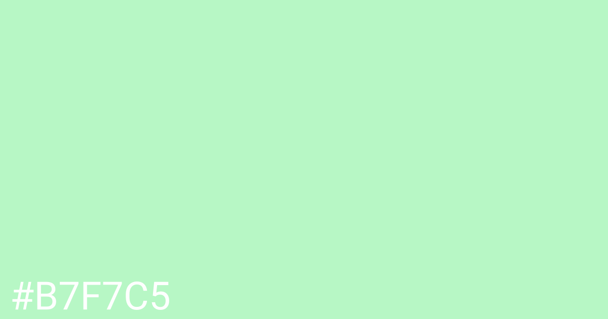 Hex color #b7f7c5 graphic