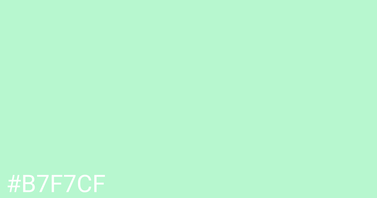 Hex color #b7f7cf graphic