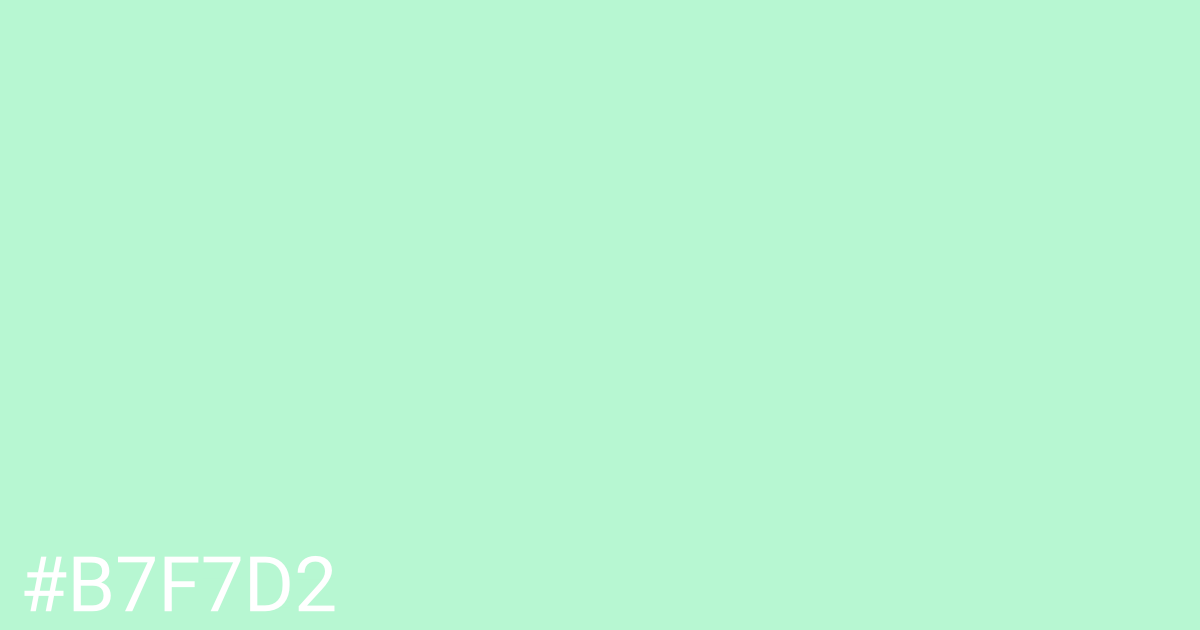 Hex color #b7f7d2 graphic