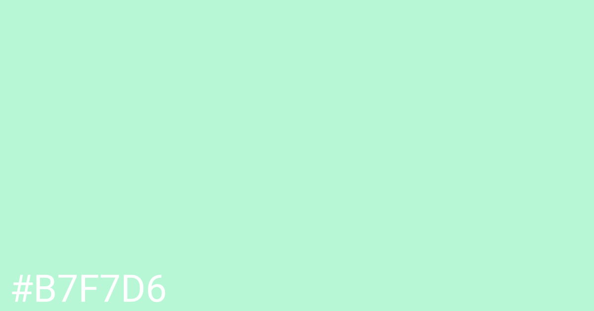 Hex color #b7f7d6 graphic