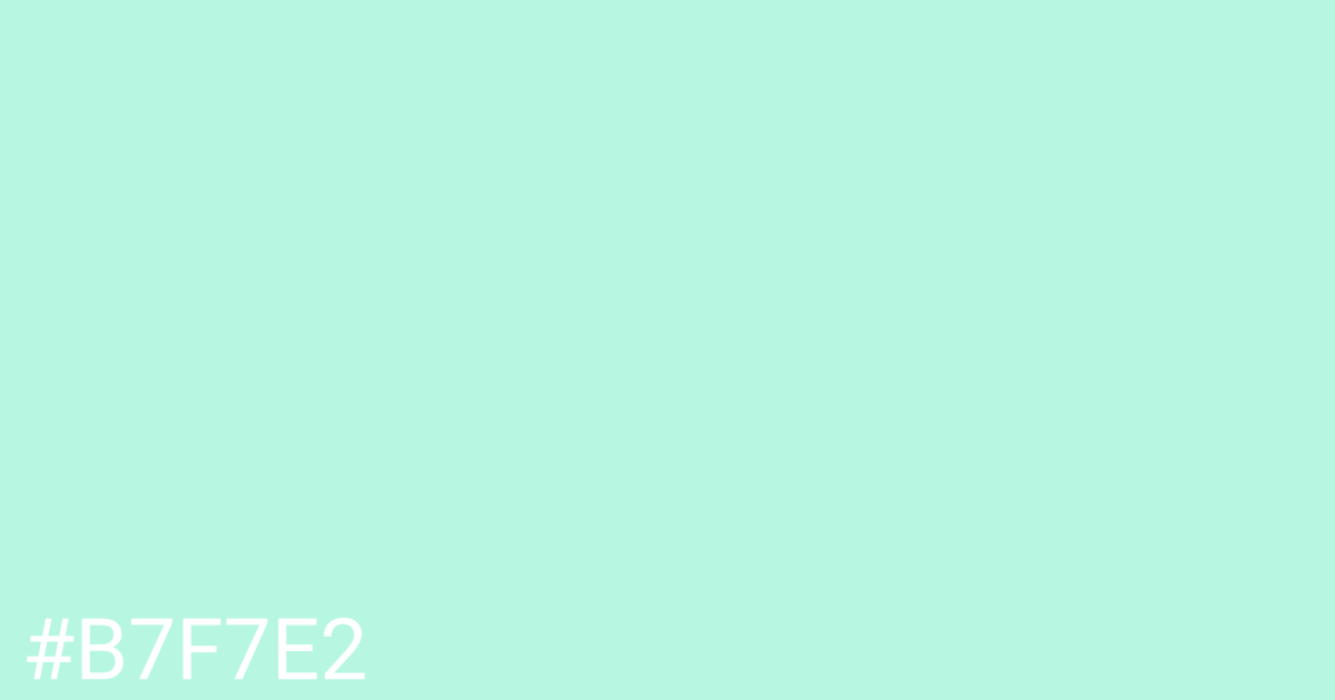 Hex color #b7f7e2 graphic