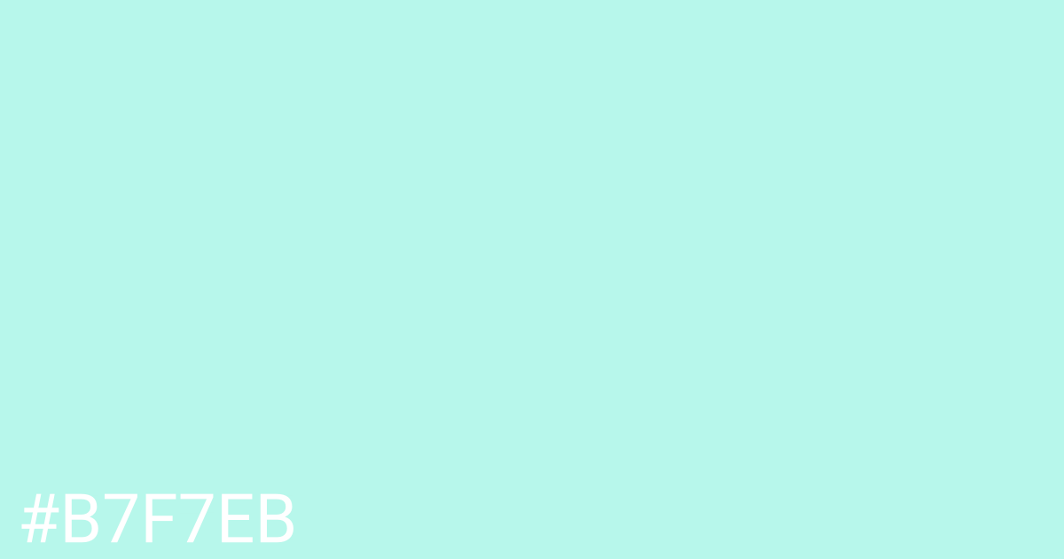 Hex color #b7f7eb graphic