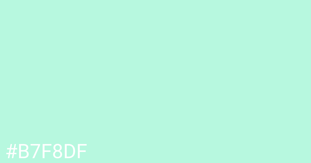 Hex color #b7f8df graphic