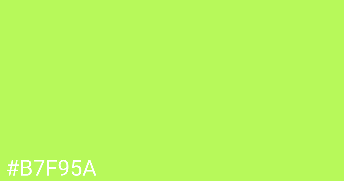 Hex color #b7f95a graphic