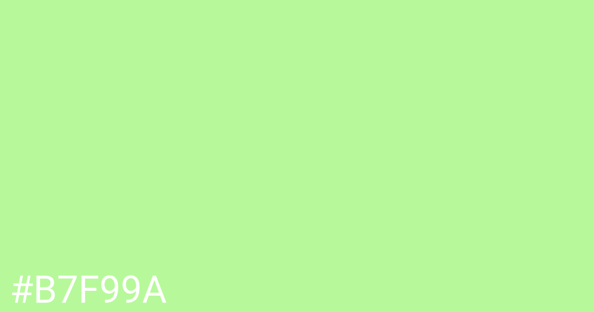 Hex color #b7f99a graphic