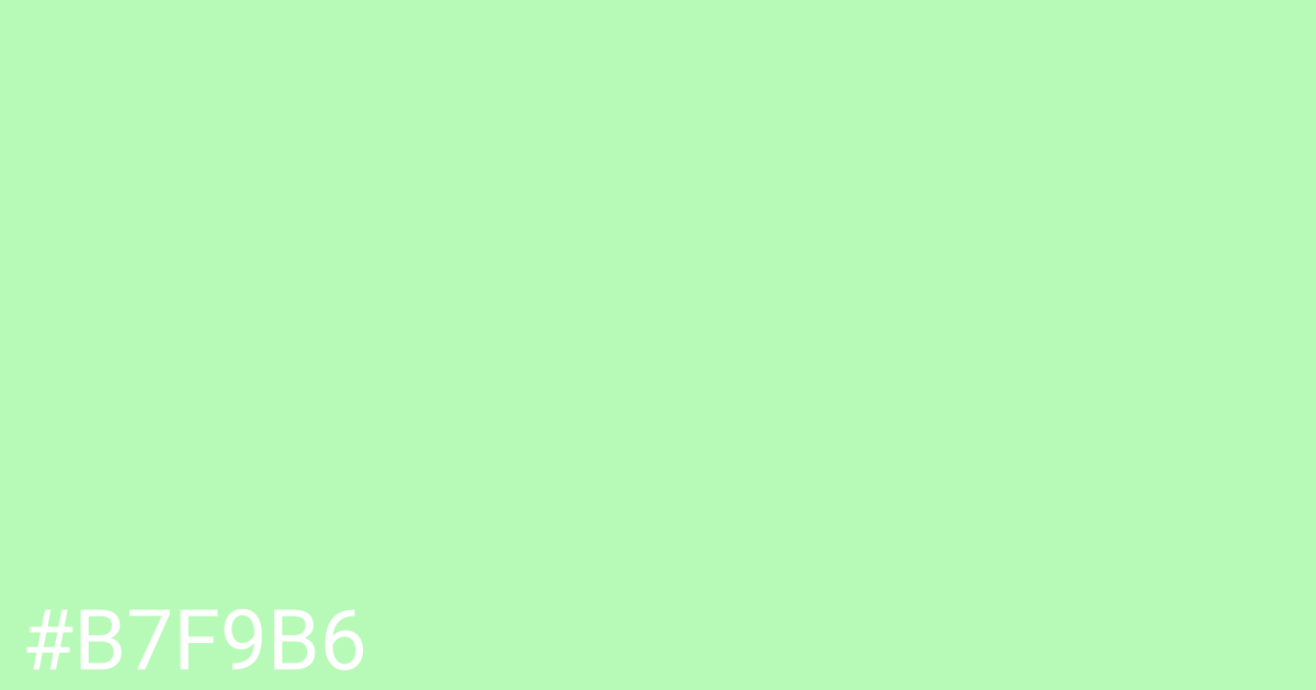 Hex color #b7f9b6 graphic