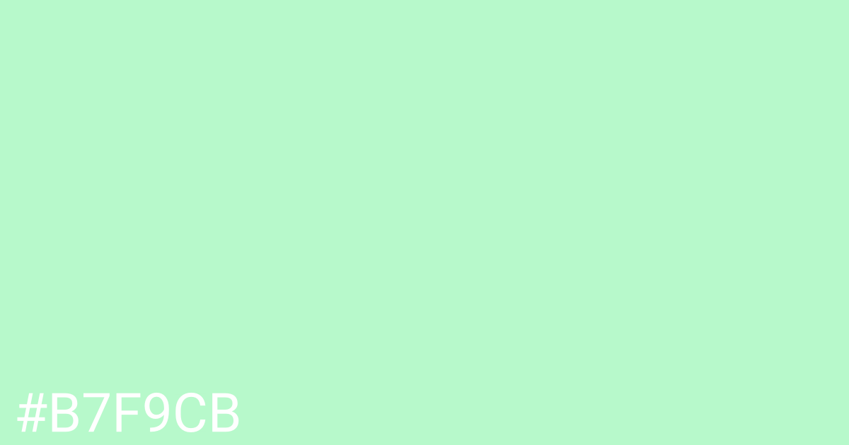 Hex color #b7f9cb graphic