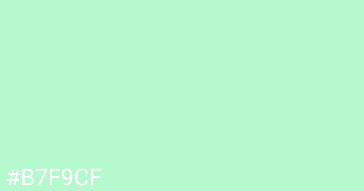 Hex color #b7f9cf graphic