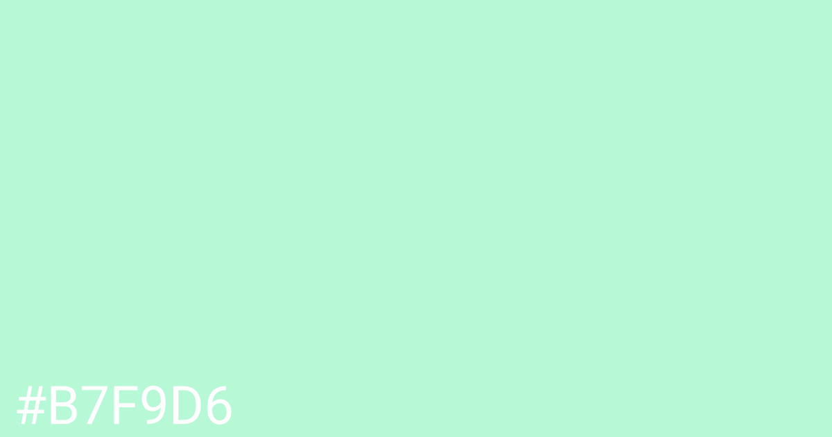 Hex color #b7f9d6 graphic