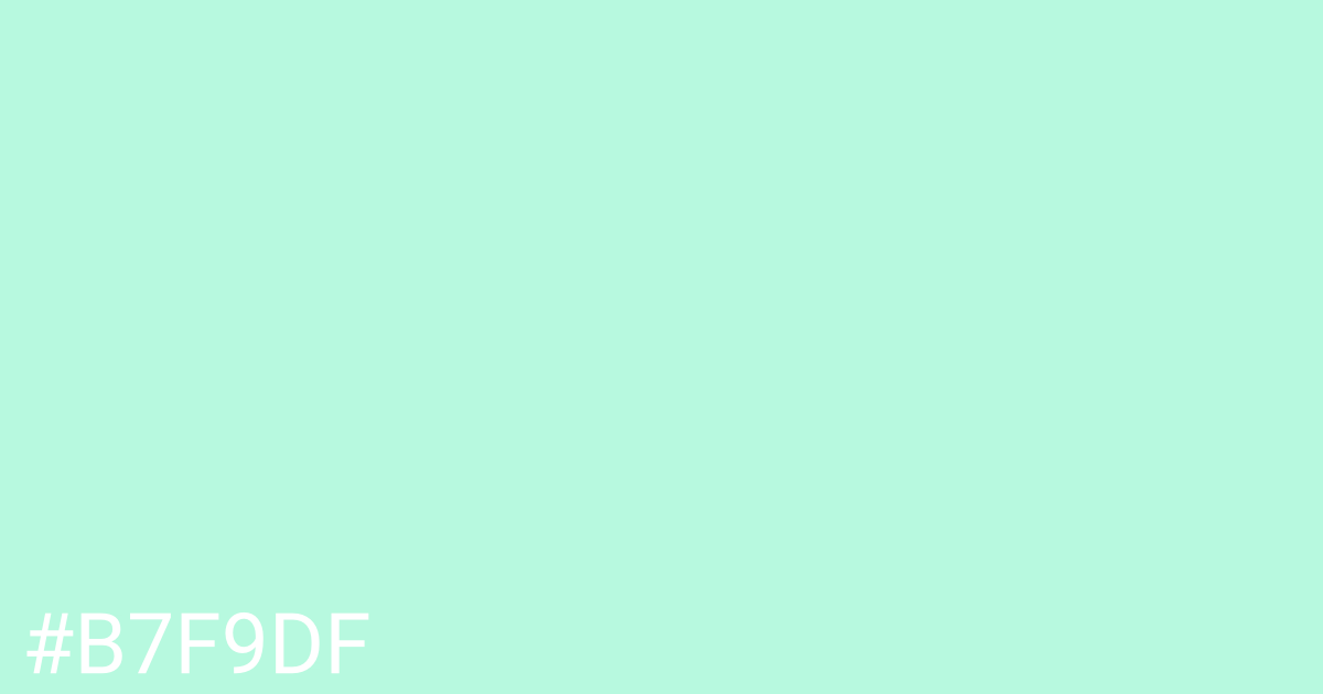 Hex color #b7f9df graphic