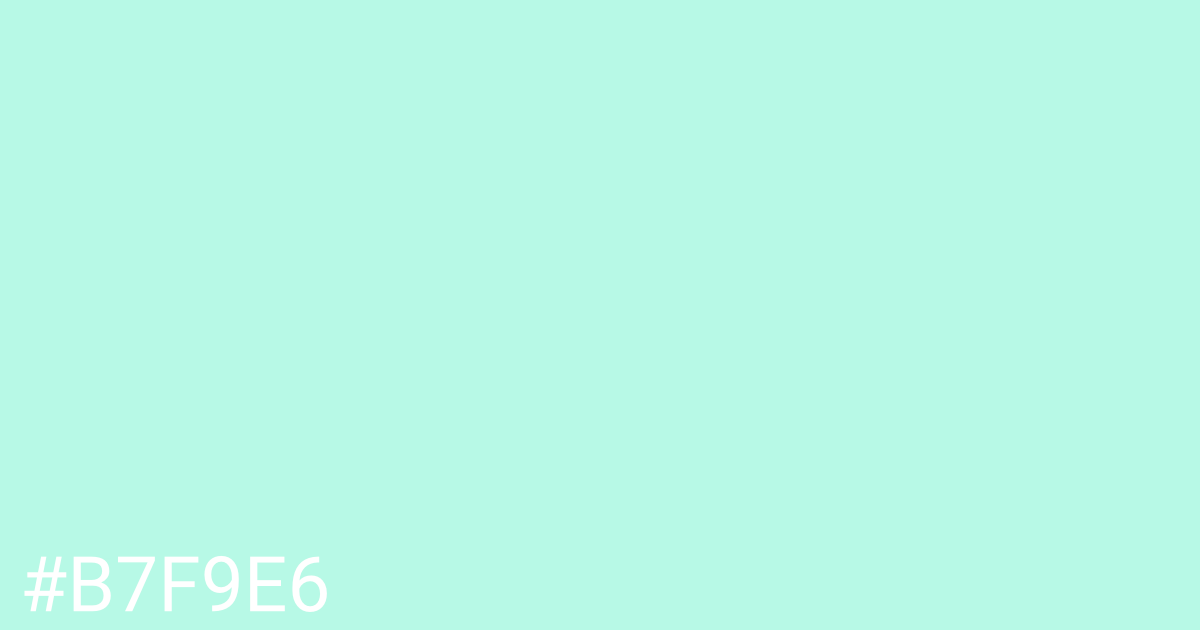 Hex color #b7f9e6 graphic