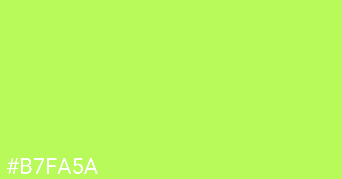 Hex color #b7fa5a graphic