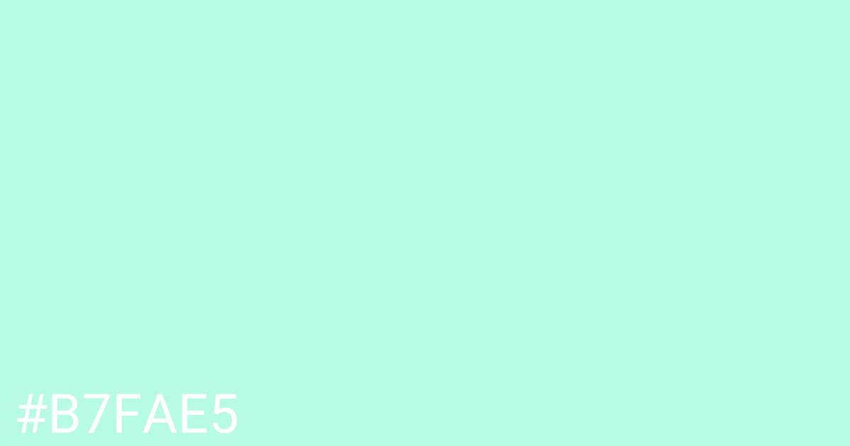 Hex color #b7fae5 graphic