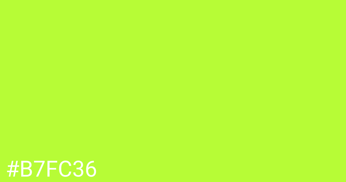 Hex color #b7fc36 graphic