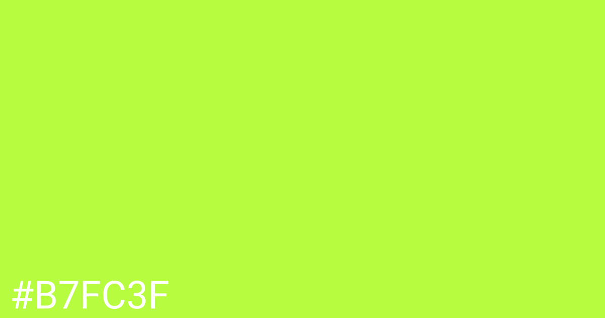 Hex color #b7fc3f graphic