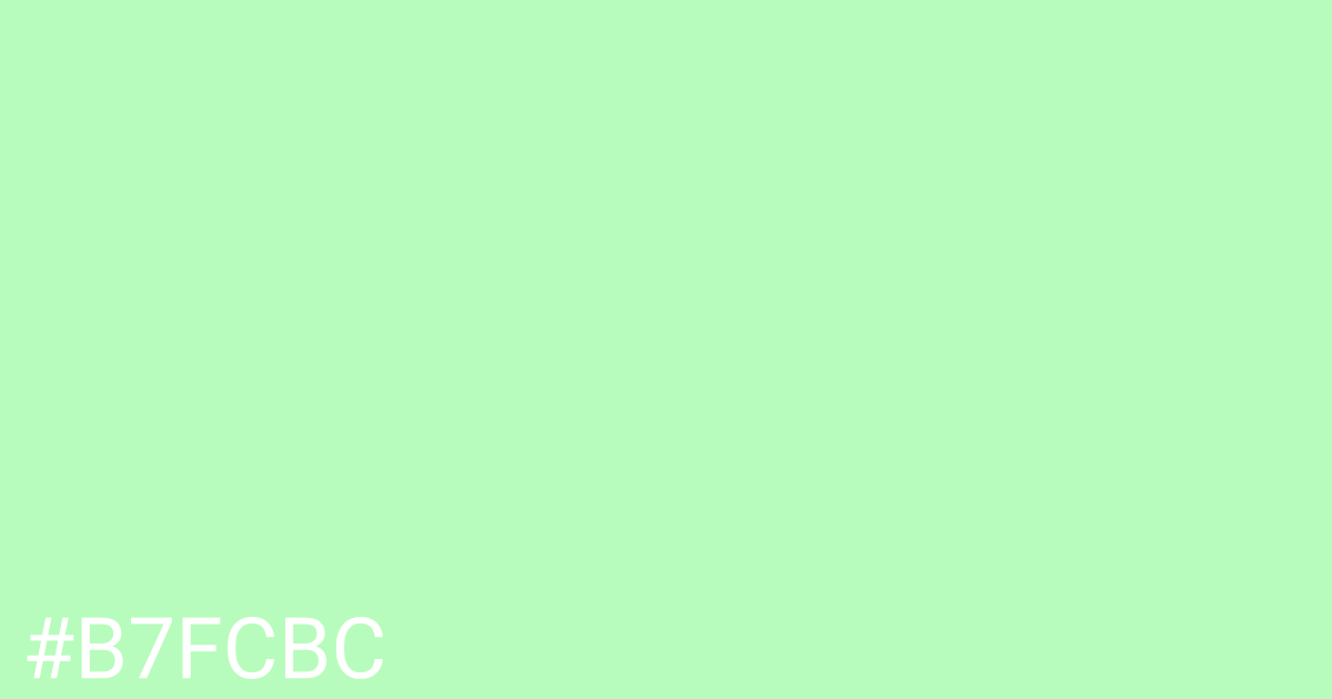 Hex color #b7fcbc graphic