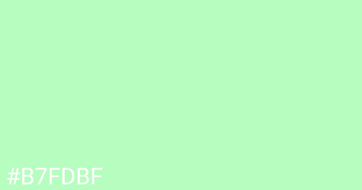 Hex color #b7fdbf graphic