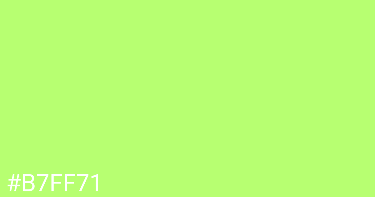 Hex color #b7ff71 graphic