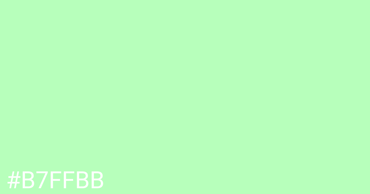 Hex color #b7ffbb graphic