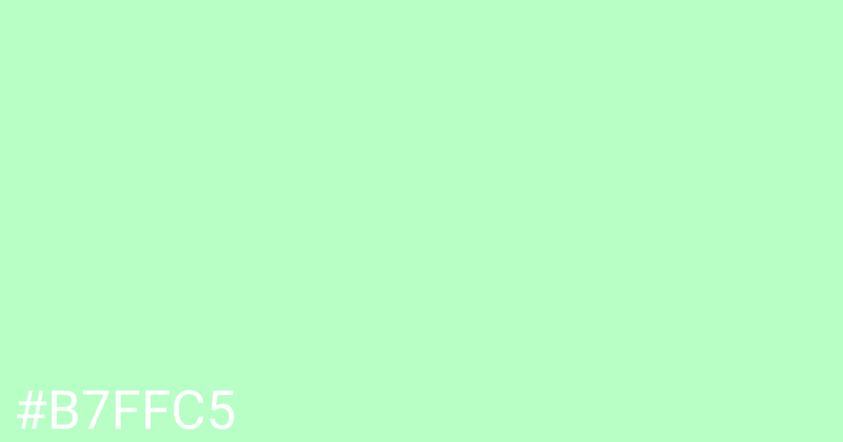 Hex color #b7ffc5 graphic