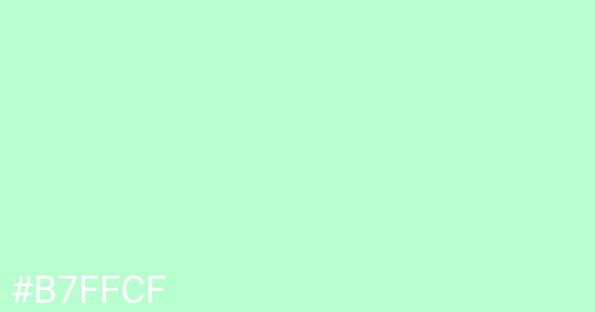 Hex color #b7ffcf graphic