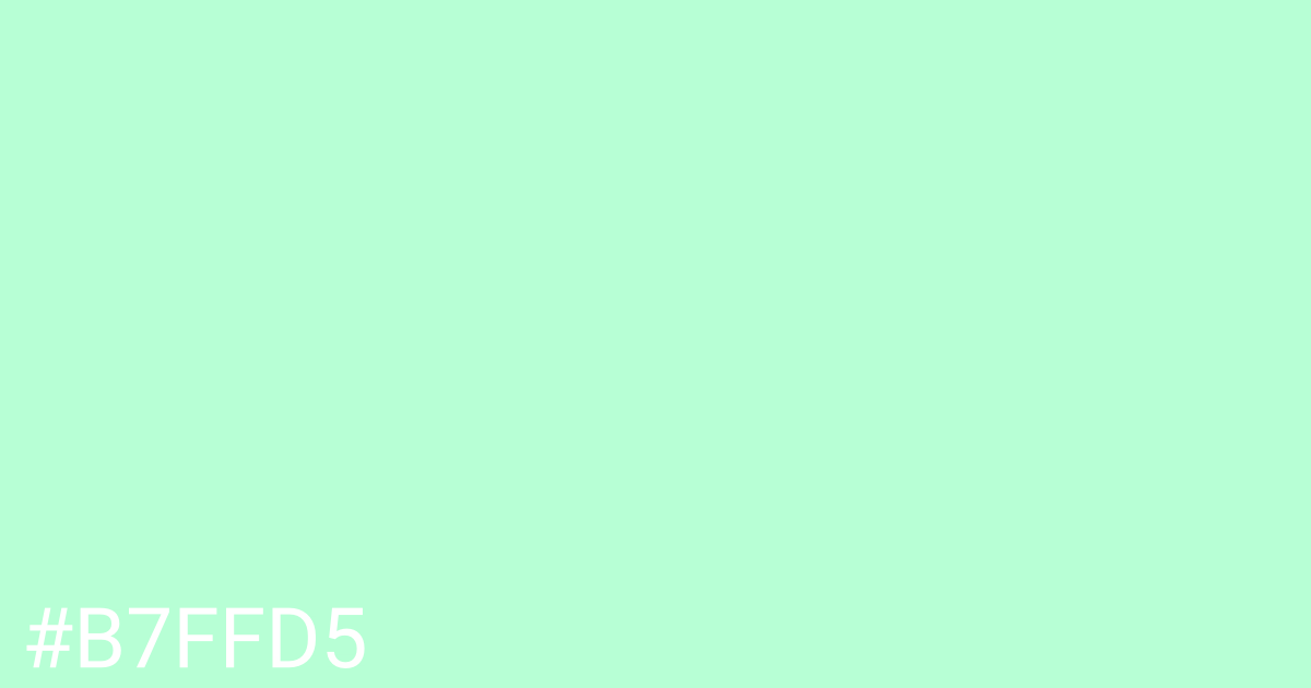 Hex color #b7ffd5 graphic