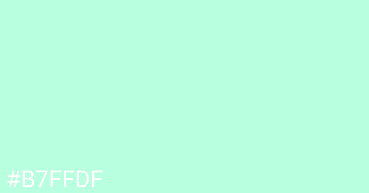 Hex color #b7ffdf graphic