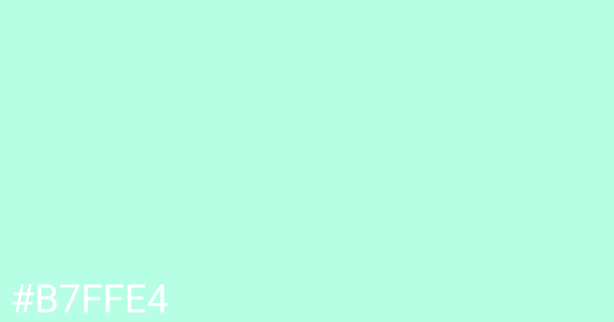 Hex color #b7ffe4 graphic