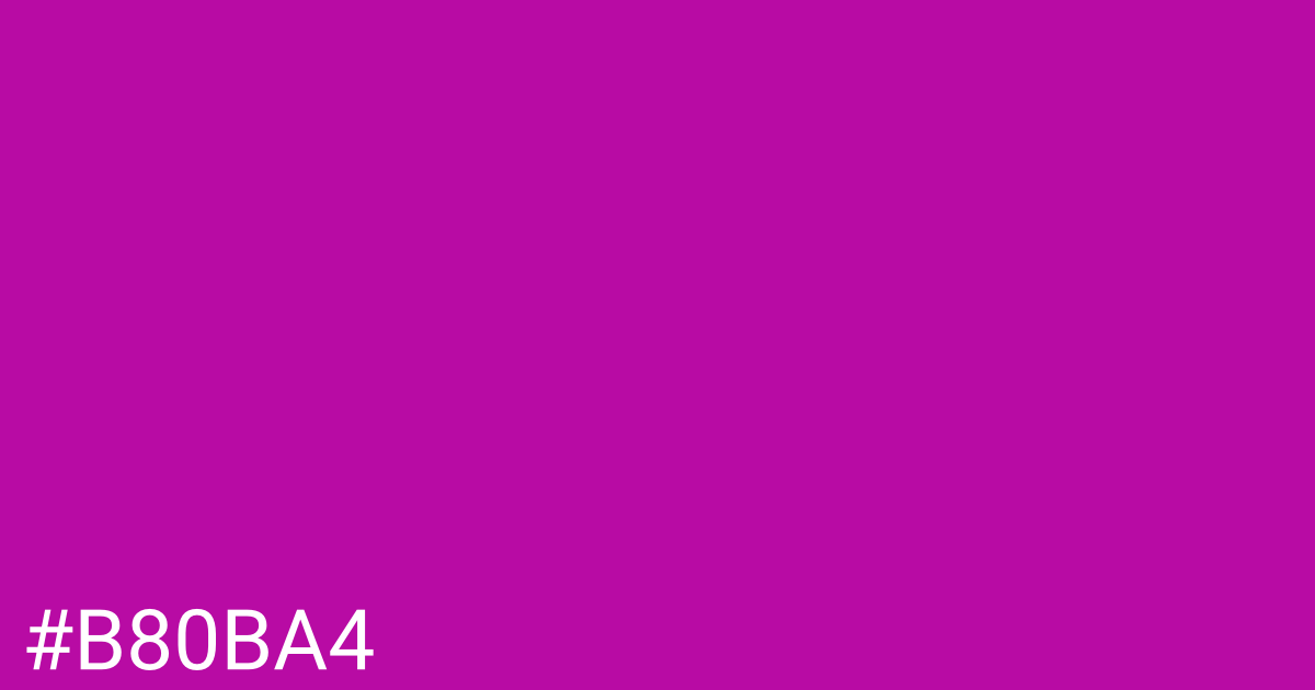 Hex color #b80ba4 graphic