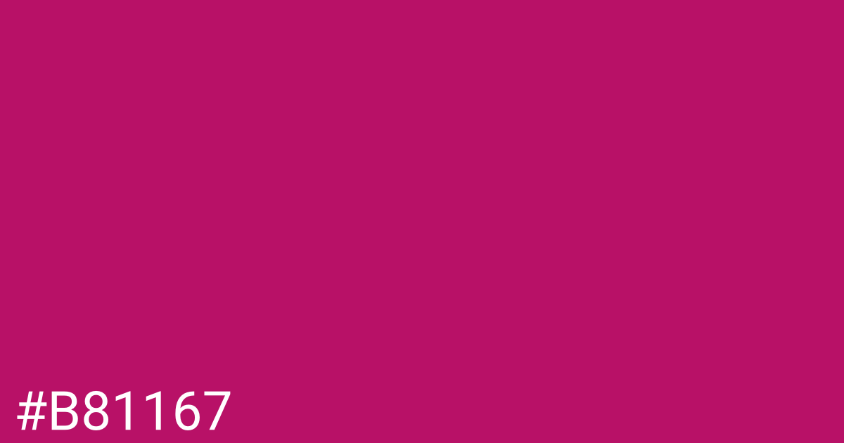 Hex color #b81167 graphic