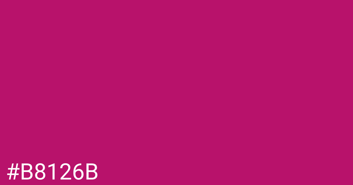 Hex color #b8126b graphic