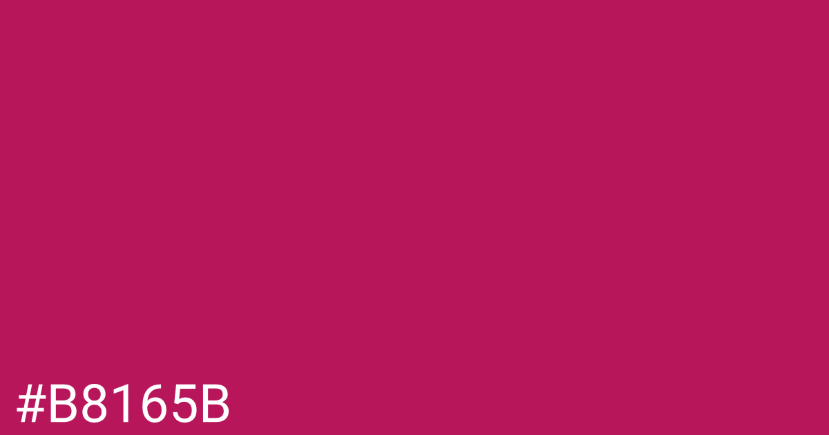 Hex color #b8165b graphic