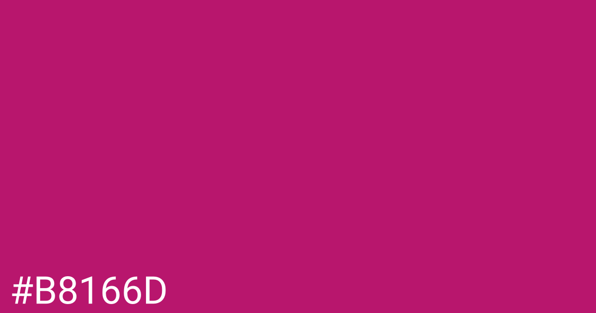Hex color #b8166d graphic