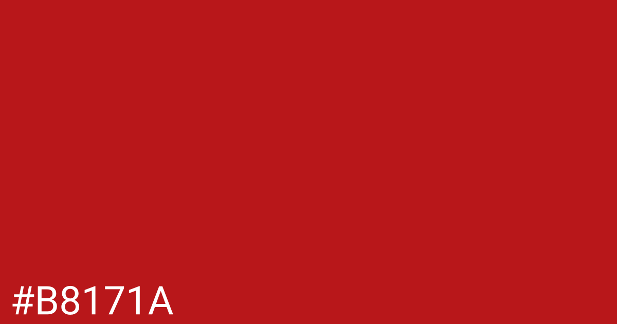 Hex color #b8171a graphic