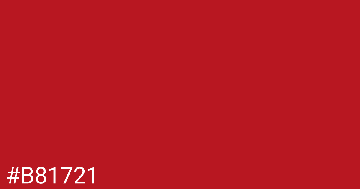 Hex color #b81721 graphic