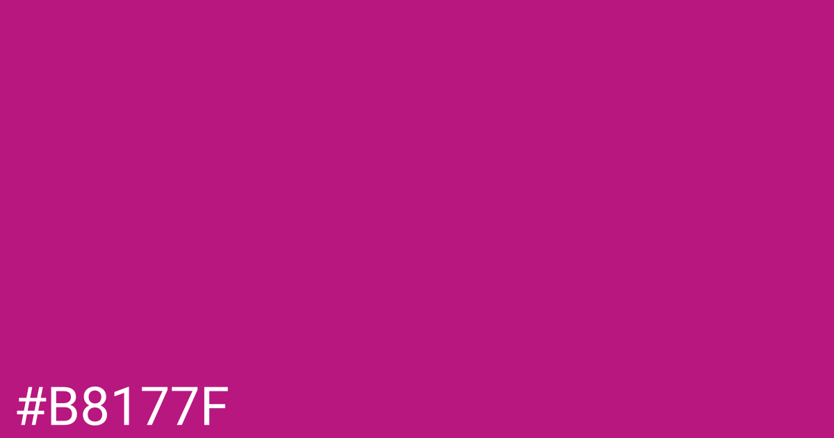 Hex color #b8177f graphic