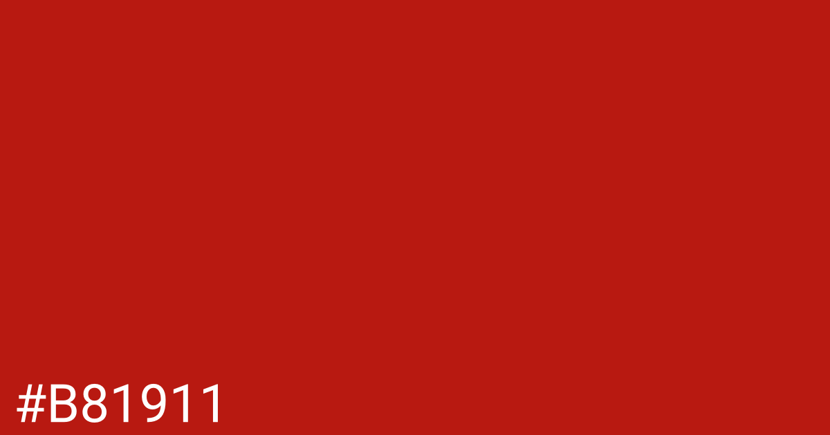 Hex color #b81911 graphic