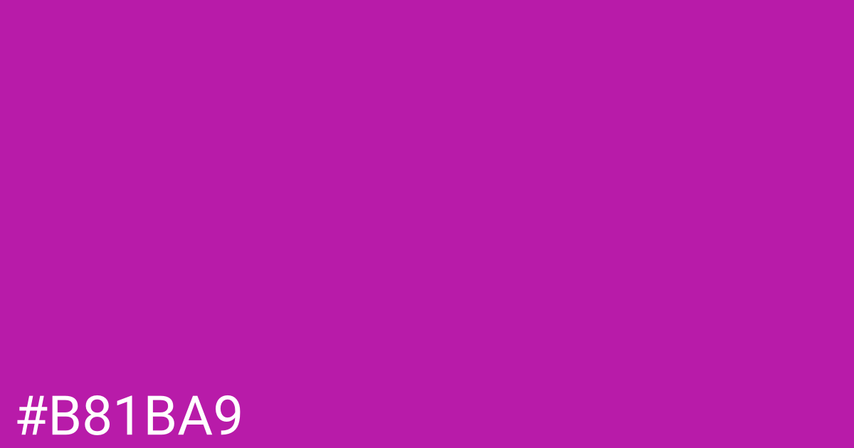 Hex color #b81ba9 graphic