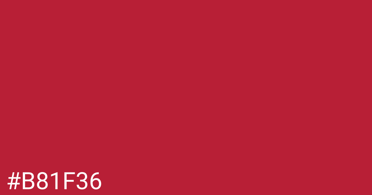 Hex color #b81f36 graphic