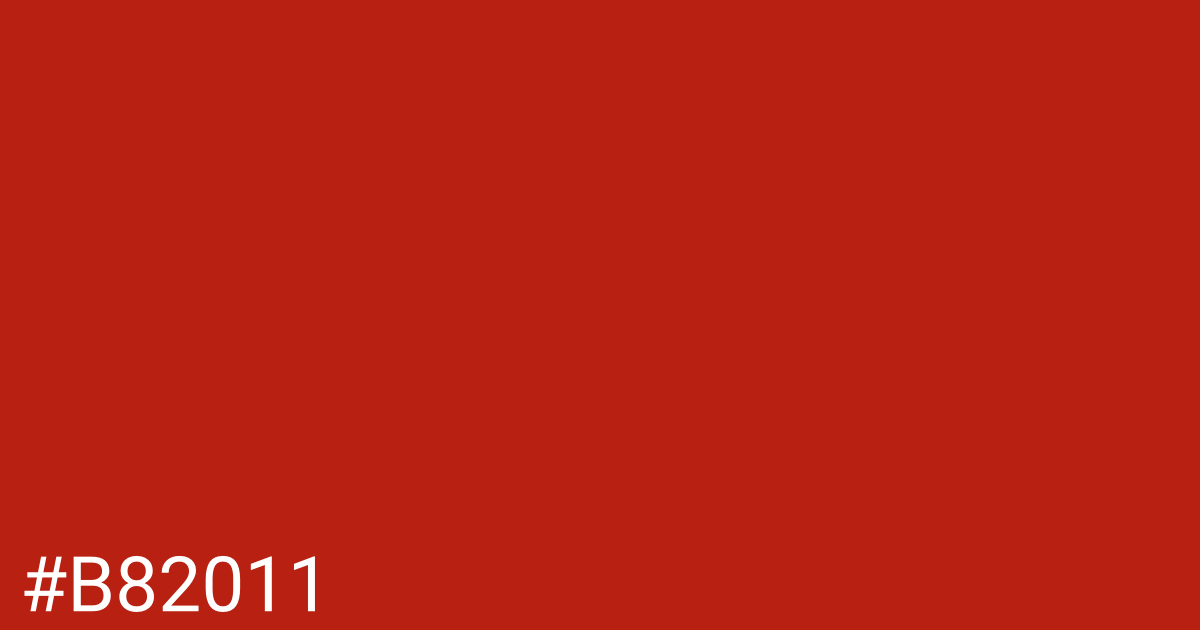 Hex color #b82011 graphic
