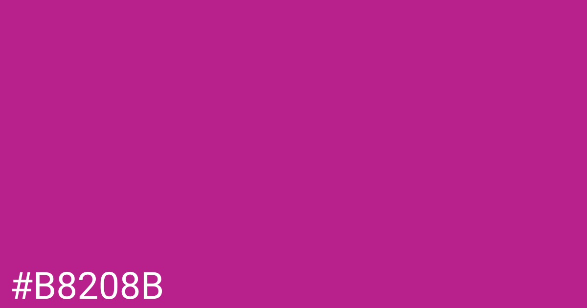 Hex color #b8208b graphic