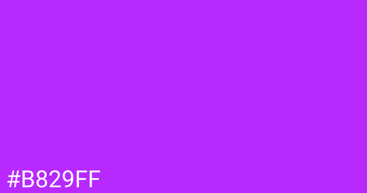 Hex color #b829ff graphic