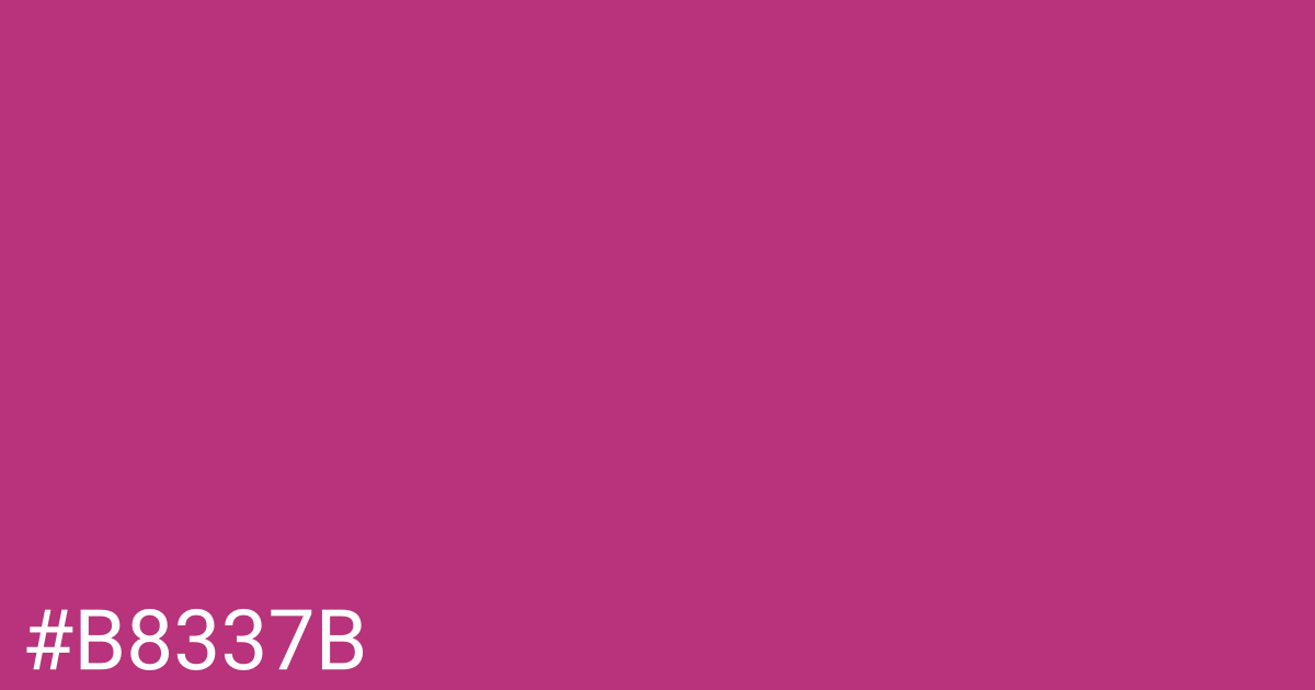Hex color #b8337b graphic