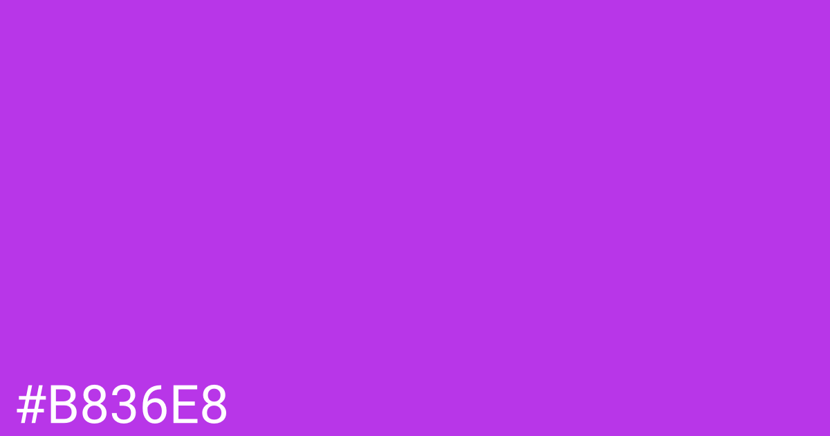 Hex color #b836e8 graphic