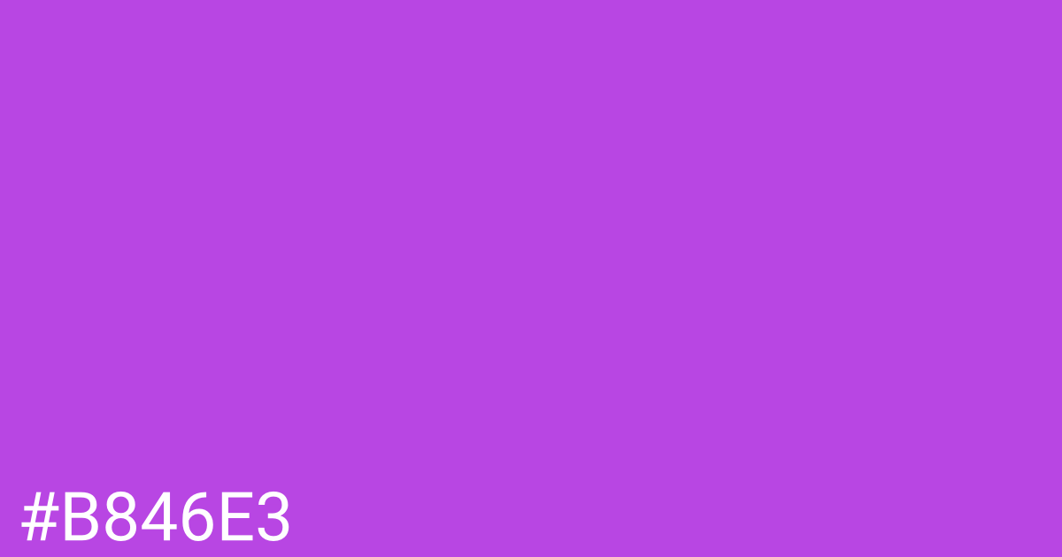 Hex color #b846e3 graphic