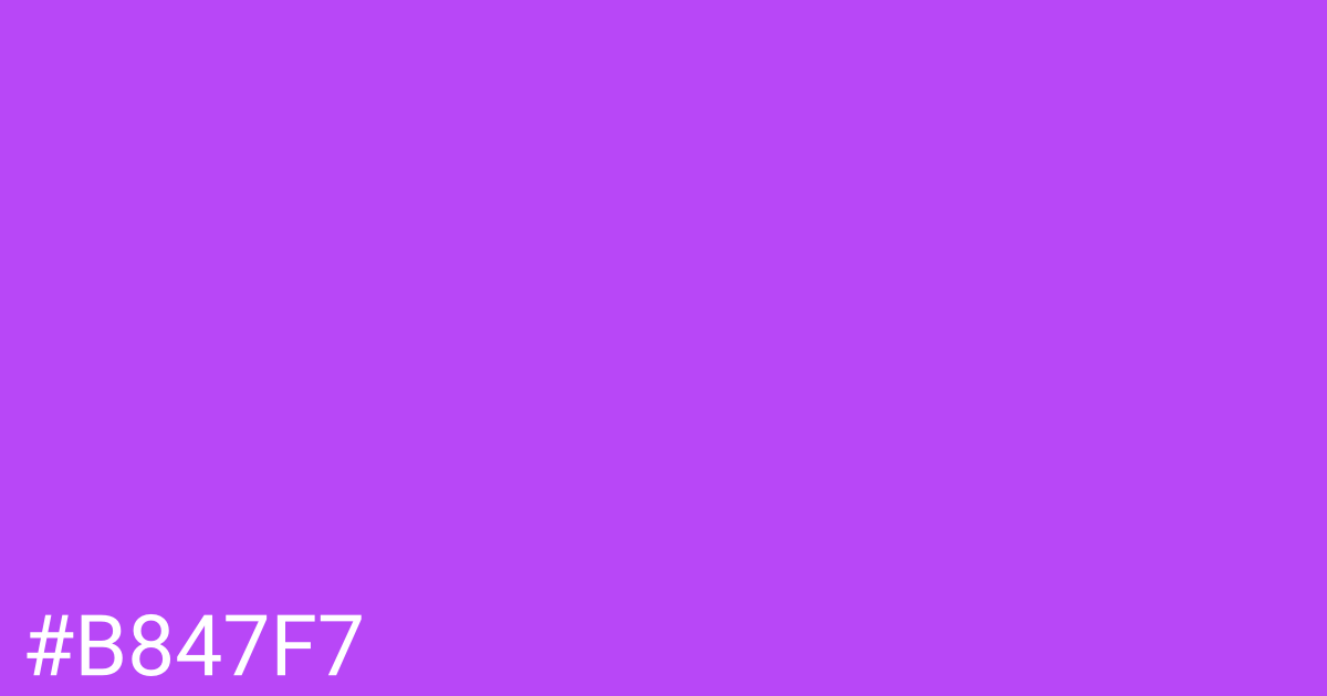 Hex color #b847f7 graphic